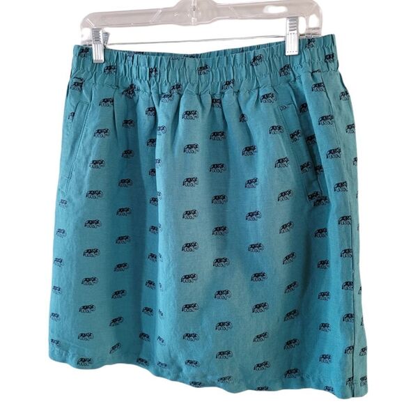 LOFT Linen Mini Pocket Skirt - Picture 3 of 13